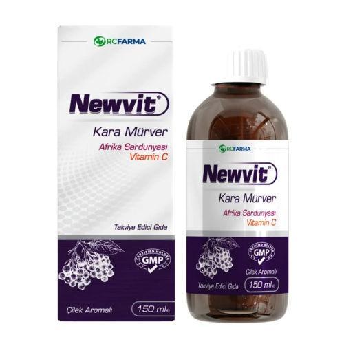 Resim Newvit Kara Mürver & Afrika Sardunyası İçeren Takviye Edici Gıda 150 ml