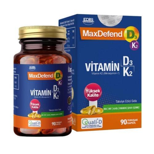 Resim Maxdefend D3 K2 90 Kapsül