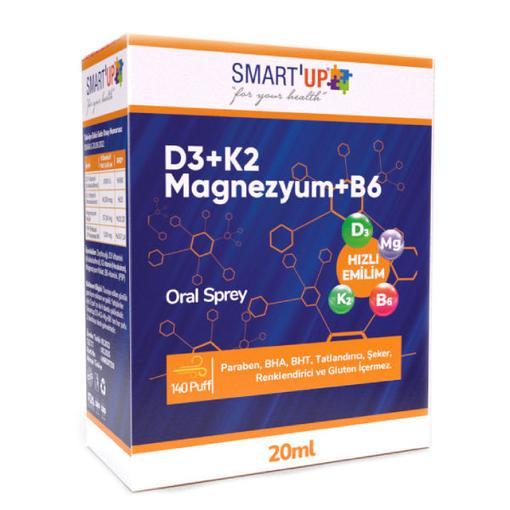 Resim Smart Up Vitamin D3 K2 Magnezyum B6 20 ml Sprey