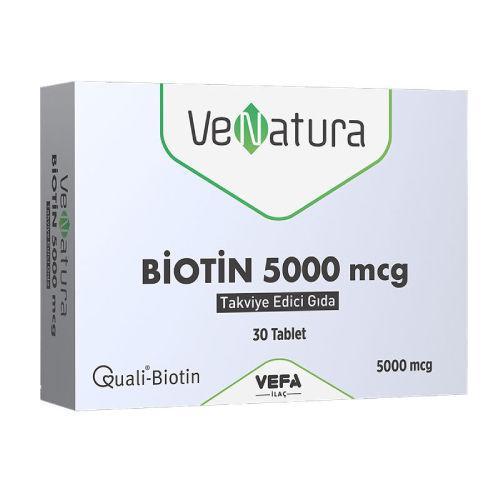 Resim Venatura Biotin 5000 mcg İçeren 30 Tablet