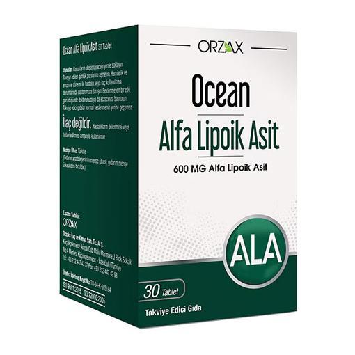 Resim Ocean Alfa Lipoik Asit 600 mg İçeren 30 Tablet