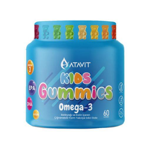 Resim Atavit Kids Omega 3 60 Çiğnenebilir Tablet Balık Yağı