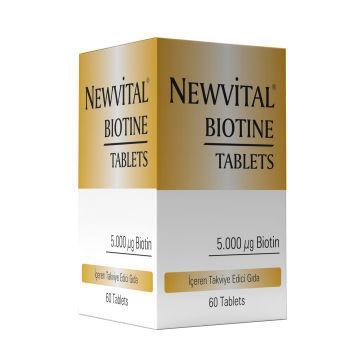 Resim Newvital Biotin 5000 mcg İçeren 60 Tablet