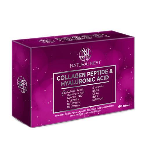 Resim Naturalnest Collagen Peptide ve Hyaluronic Acid 60 Tablet