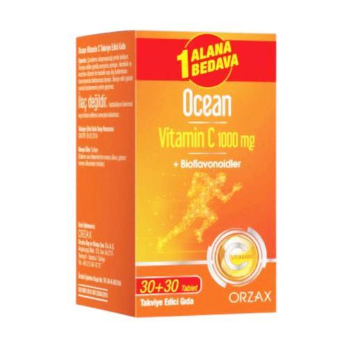 Resim Ocean Vitamin C 1000 mg 30 Tablet - 1 Alana 1 Bedava