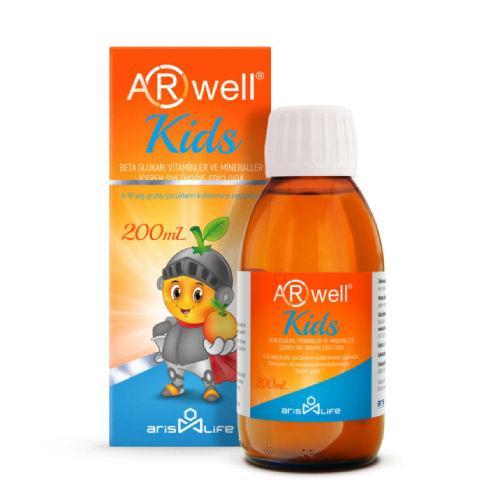 Resim Arwell Kids Beta Glukan Vitamin ve Mineral İçeren Sıvı Takviye Edici Gıda 200 ml