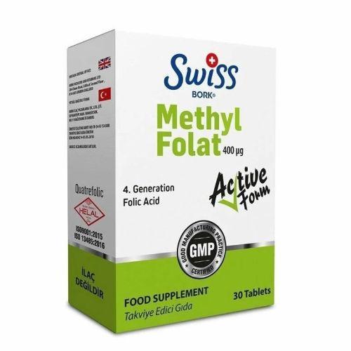Resim Swiss Bork Methyl Folat 30 Tablet