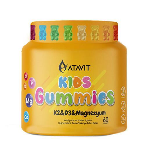 Resim Atavit Kids K2 D3 Magnezyum 60 Çiğnenebilir Tablet