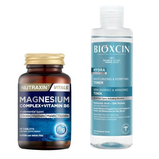 Resim Nutraxin Magnesium Complex Vitamin B6 60 Tablet - Bioxcin Hydra 200 ml Tonik