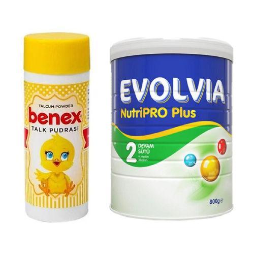 Resim Evolvia Nutripro Plus 2 Devam Sütü 800 gr + Benex Talk Pudra 30 gr Hediyeli