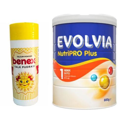 Resim Evolvia Nutripro Plus 1 Bebek Sütü 800 gr + Benex Talk Pudra 75 gr Hediyeli