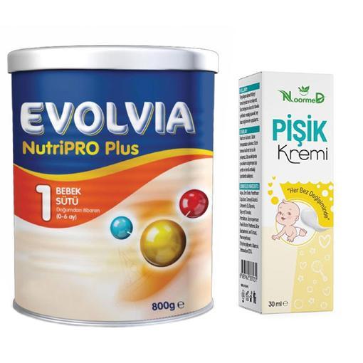 Resim Evolvia Nutripro Plus 1 Bebek Sütü 800 gr + Noormed Organik 30 gr Pişik Kremi Hediyeli