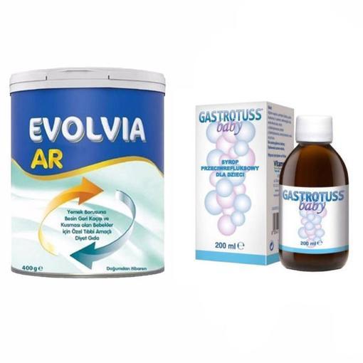 Resim Evolvia 0-6 Ay 400 gr AR Bebek Maması - Gastrotuss Baby Feflü 200 ml Şurup