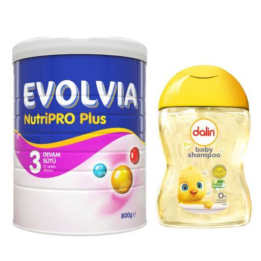 Resim Evolvia Nutripro Plus 3 Devam Sütü 800 gr + Dalin 100 ml Şampuan Hediyeli
