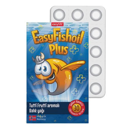 Resim EasyFishoil Plus Balık Yağı Tutti Frutti Aromalı 30 Çiğnenebilir Jel