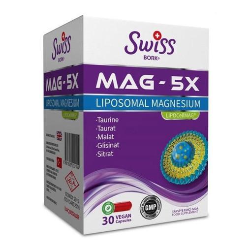Resim Swiss Bork Mag-5X Liposomal Magnesium 30 Kapsül