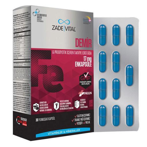 Resim Zade Vital Iron Fe 30 Kapsül