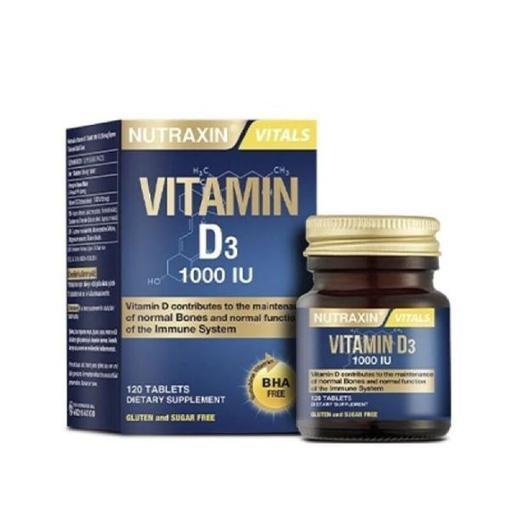 Resim Nutraxin Vitamin D3 1000 IU 120 Tablet