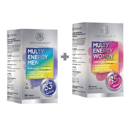Resim Naturalnest Multy Energy Aile Paketi - Women 30 Tablet + Men 30 Tablet
