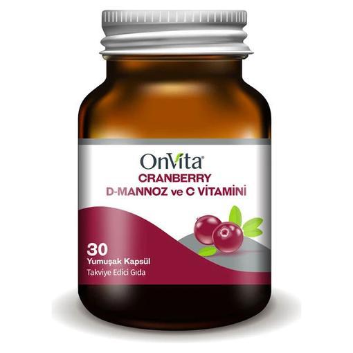 Resim Onvita Cranberry & D-Mannoz & C Vitamini 30 Kapsül