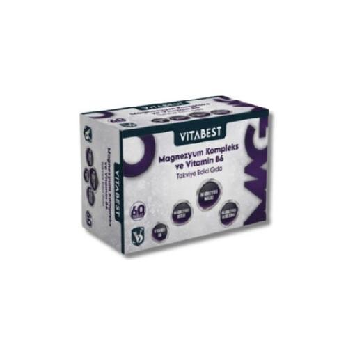 Resim Vitabest Magnezyum Kompleks ve Vitamin B6 60 Tablet