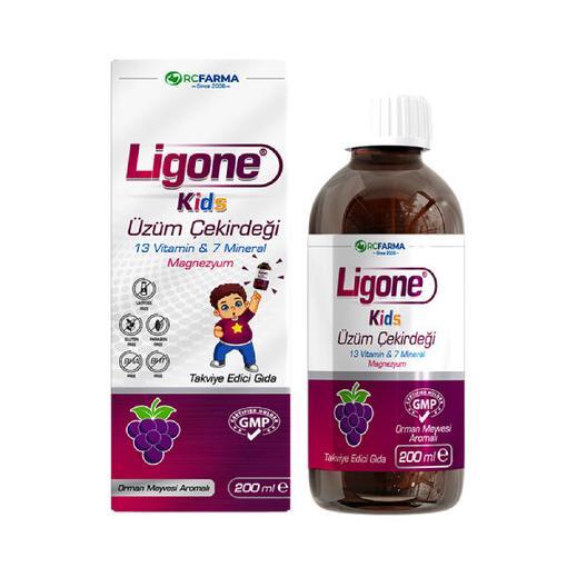 Resim Ligone Kids Üzüm Çekirdeği Şurup 200 ml