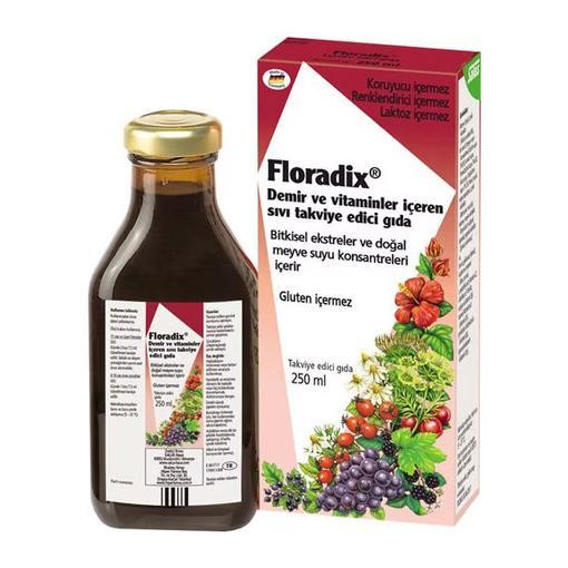 Resim Floradix Demir ve Vitaminler İçeren Sıvı Glutensiz Takviye Edici Gıda 250 ml