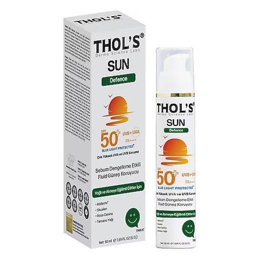 Resim Thol s Sun Defence TB8 Yağlı ve Akneye Eğilimli Ciltler İçin Fluid Güneş Koruyucu SPF50+ 50 ml