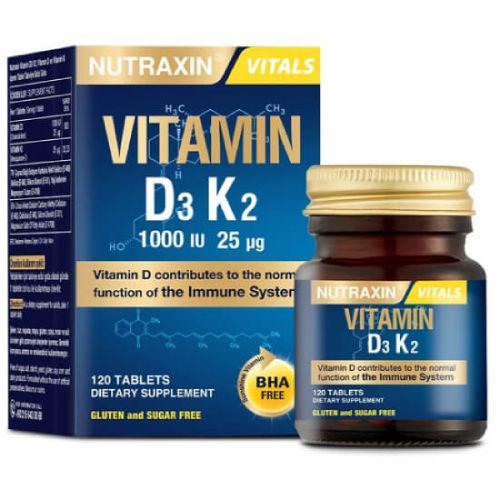 Resim Nutraxin Vitamin D3K2 120 Tablet