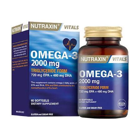 Resim Nutraxin Omega-3 2000 mg 60 Kapsül Balık Yağı