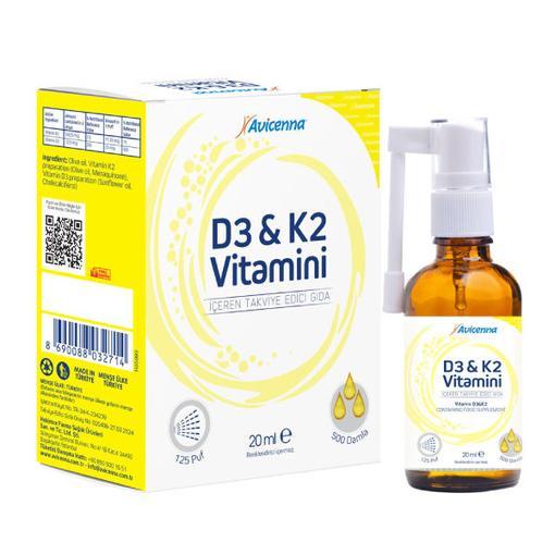 Resim Avicenna Vitamin D3&K2 Sprey 20 ml