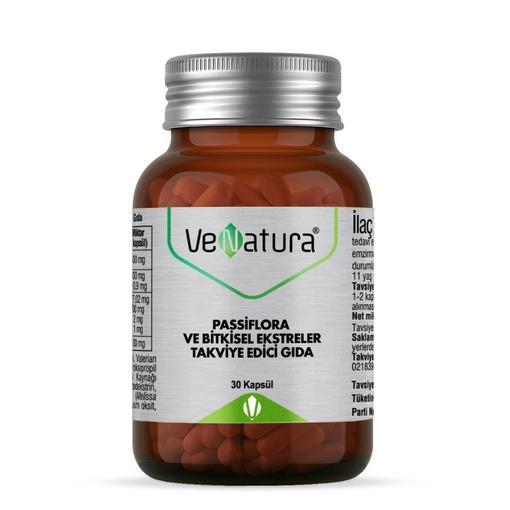 Resim Venatura Passiflora ve Bitkisel Ekstreler 30 Kapsül