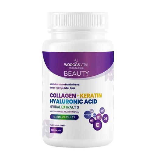 Resim Wooggs Vital Multivitamin ve Multimineral Beauty Skin Hair Nails 120 Kapsül