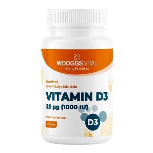 Resim Wooggs Vital D3 Vitamini 25 mcg 60 Tablet