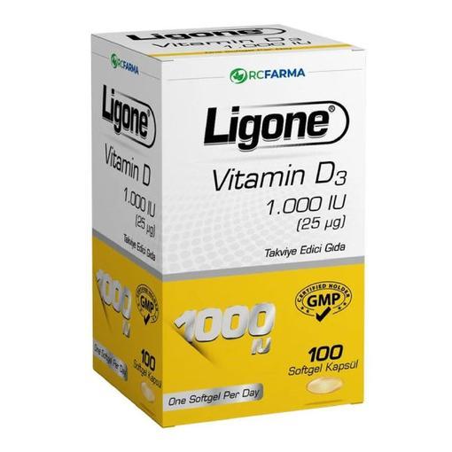 Resim Ligone Vitamin D3 1000 IU Softgel 100 Kapsül