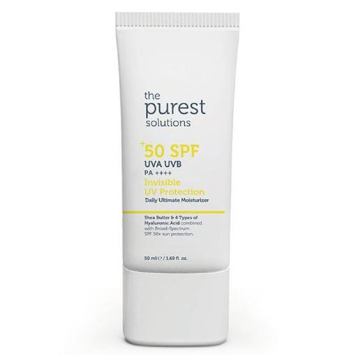 Resim The Purest Solutions Invisible UV Protection Günlük Kullanıma Uygun Nemlendiricili Güneş Kremi SPF50+ 50 ml