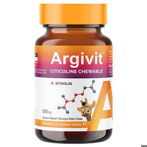 Resim Argivit Citicoline Chewable Sitikolin İçeren Takviye Edici Gıda 30 Tablet