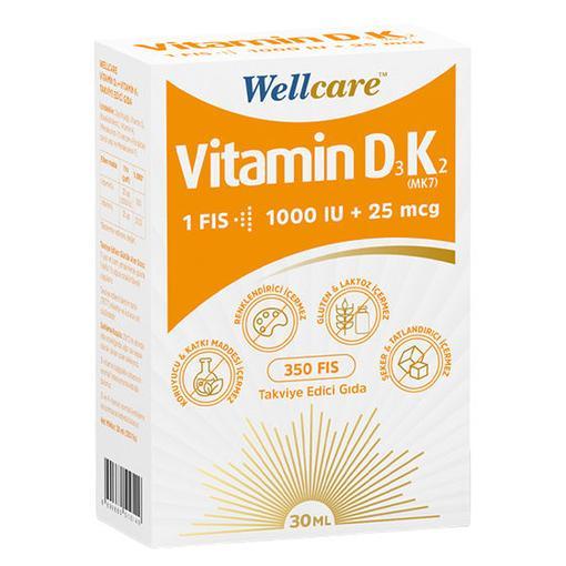 Resim Wellcare Vitamin D3 + K2 30 ml