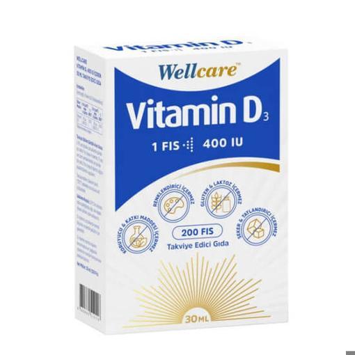 Resim Wellcare Vitamin D3 400 IU 30 ml
