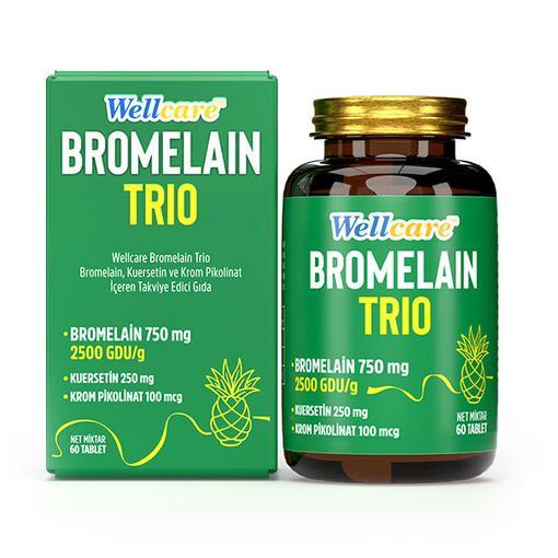 Resim Wellcare Bromelain Trio 60 Tablet